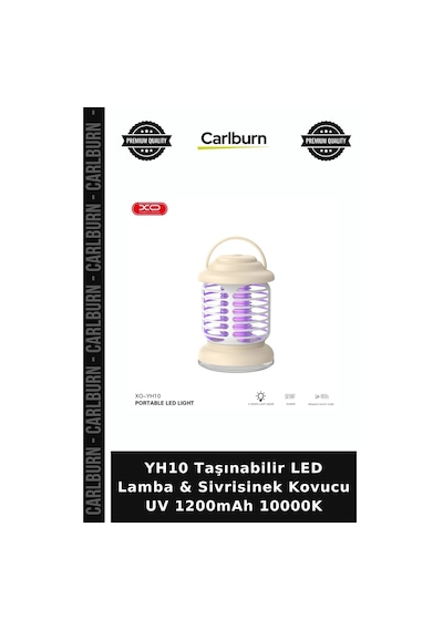 Yh10 Taşınabilir Led Lamba & Sivrisinek Kovucu Uv 1200mah 10000k Fonksiyonel Cihaz Koruyucu Çok Renkli