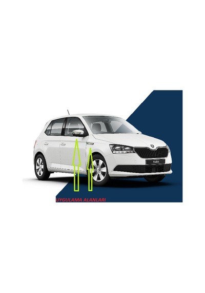 Skoda VRS Fabia Yan Aynalar Ve Çamurluk Yanı Damla Desen Bıçak Lo