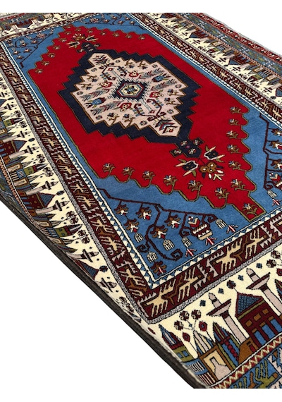 El Dokuma Özel Üretim Yahyalı Halısı 202x310 Kök Boya Yün Salon Halısı