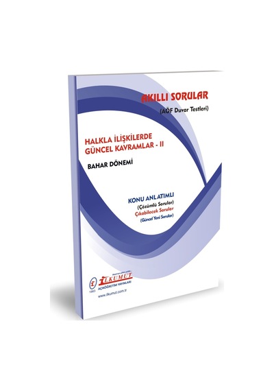 İlkumut Yayınları - Halkla İlişkilerde Güncel Kavramlar - 2 - Konu Anlatımlı - Çözümlü Sorular