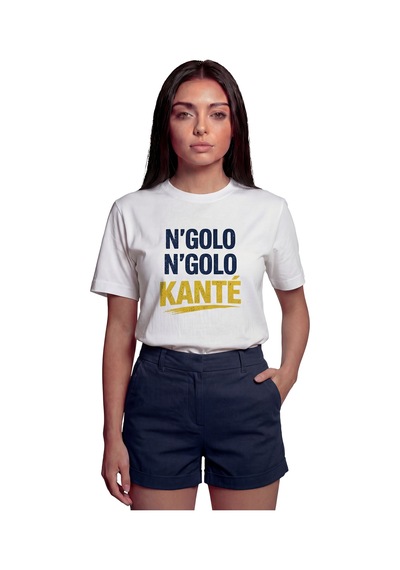 Color Luxe ''n'golo N'golo Kanté'' Tezahürat Temalı Baskılı %100 Pamuk Rahat Beyaz