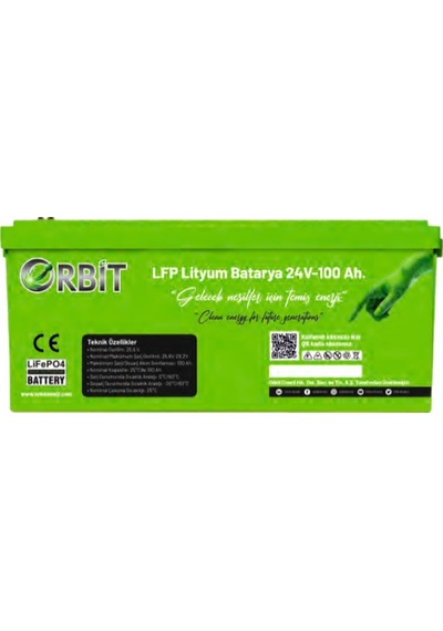 Orbit 24v 100ah Lifepo4 Marin Bluetooth Lityum Akü