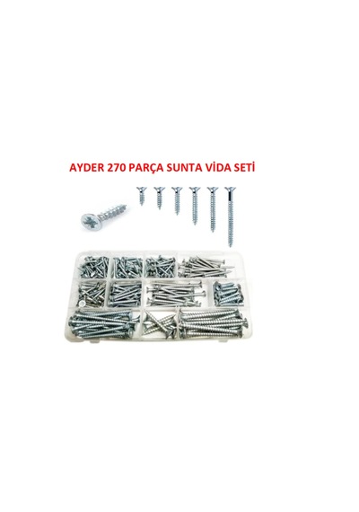 Ayder Hırdavat Sunta Vidası Seti 255 Parça