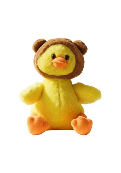 Sevimli Şapkalı Peluş Ördek 30 Cm Oyuncak Uyku Arkadaşım Sarı
