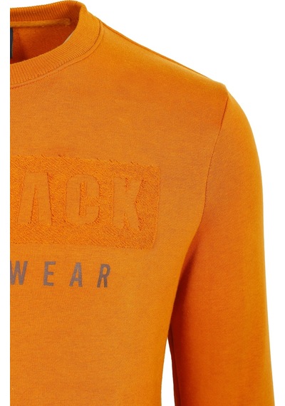 Erkek Hardal Yüksek Dokumalı Slim Fit Bisiklet Yaka Şardonlu Sweatshirt Ncsjeans 1604-hardal Hardal