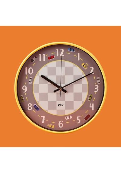 Slim Ralli Çocuk Odası Duvar Saati -sarı - 30 Cm Çok Renkli