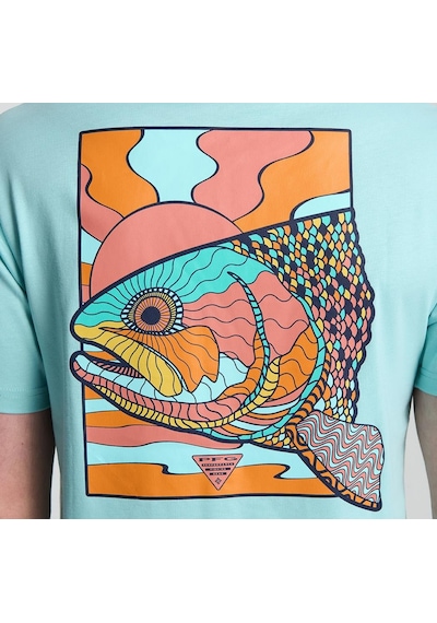 Columbia Csc Pfg Trout Shine Erkek Kısa Kollu Tişört-8004 Pfg Turkuaz