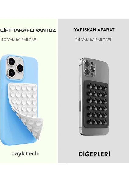 Vantuzlu Telefon Tutacağı, Silikon Vakumlu Telefon Tutucu, Ahtapot Vantuz Siyah