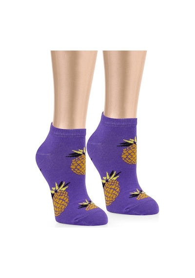 Ozzy Socks 5 Çift Eğlenceli Desenler Kadın Patik Çorap Ozzyp006-36 - 40 Çok Renkli