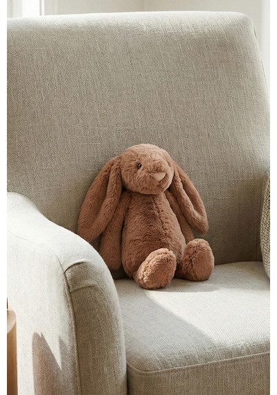 Yumuşacık Peluş Tavşan Hediyelik Bebek Uyku Ve Oyun Arkadaşı 45 Cm Oyuncak Kahverengi