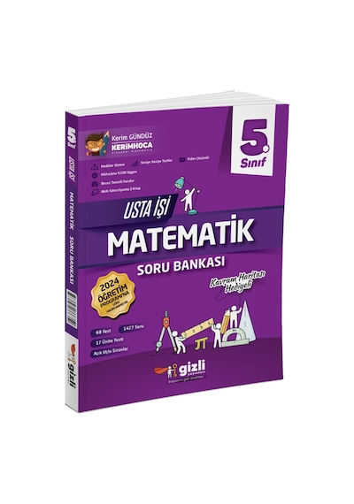 Gizli Yayınları 2025 5. Sınıf Matematik Usta İşi Soru Bankası + Kavram Haritası