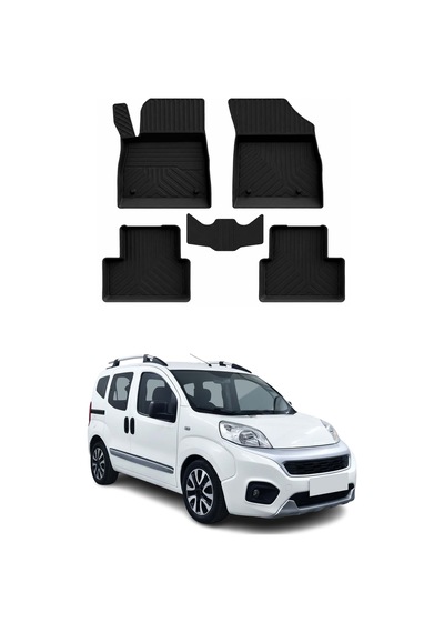 Fiat Fiorino 2008-2026 Uyumlu 4d Ön Havuzlu Paspas Kauçuk Siyah 2 Parça