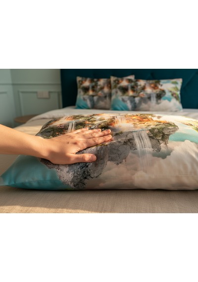 Artunhome Poplin Dijital Baskılı Yastık Kılıfı Seti 2 Adet 50x70 Cm %100 Pamuk Art20120042 Çok Renkli