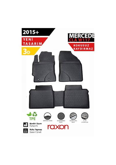 Mercedes W117 Cla-class 2013+ 3d Havuzlu Paspas Tam Uyumlu Su Geçirmez