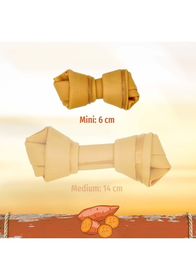 Tavuklu Tatlı Patatesli Mini Düğüm Kemik 8'li 128gr