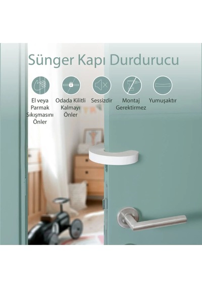 Nnstartshopping 1 Adet Sünger Kapı Durdurucu Bebek Güvenliği Koruyucu