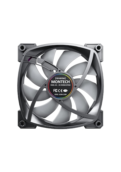 Rx120 Pwm Siyah 120mm Reverse Fan Ters Bıçak Argb Kasa Fanı 1600 Rpm Çok Renkli