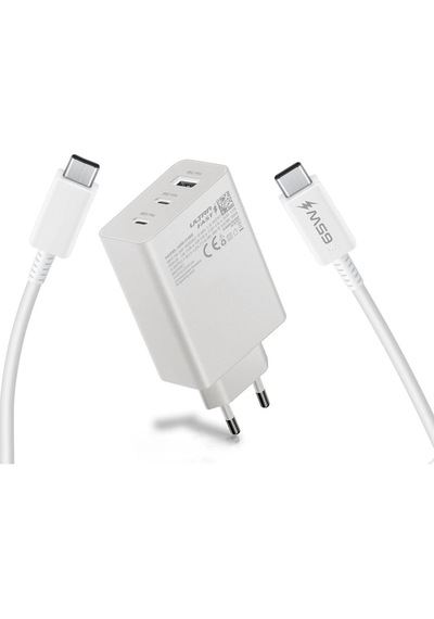 Zuidid CH65 65W 2 PD + 1 USB Çıkışlı Ultra Hızlı Şarj Cihazı + PD Kablo