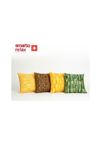 Smarto Relax 4'lü Içi Dolgulu Kırlent 45x45 Cm Kare Salon & Berjer Kırlenti Çok Renkli