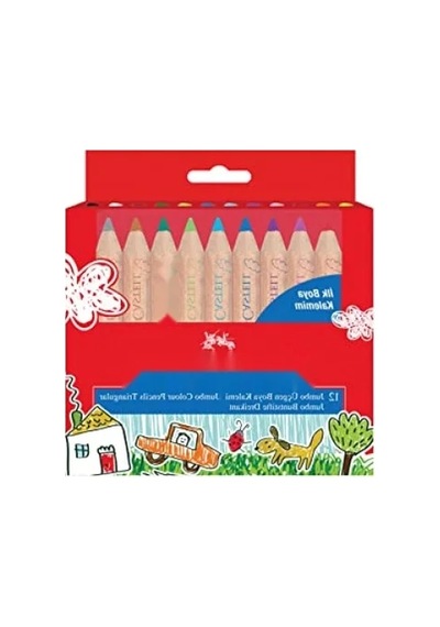 Jumbo Yarım Boy Boya Kalemi - 12 Renk 103 Ivory