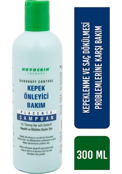 Novocrin Kepekli ve Dökülen Saçlar Placente Şampuan 300 ML