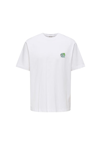 Only & Sons Pokemon Life Erkek Beyaz Tişört 22037659-bwg