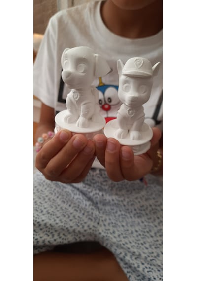 Paw Patrol 4'lü Set Taş Biblo Çocuk Boyama Etkinliği