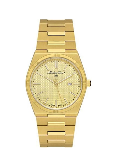 Mathey Tissot D117pdı Swiss Made Safir Çizilmez Cam Altın Erkek Kol Saati