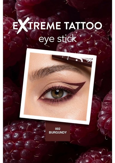 Extreme Tattoo Mat & Işıltılı Asansörlü Kalemtıraşlı Jel Göz Kalemi & Far Stick Diğer