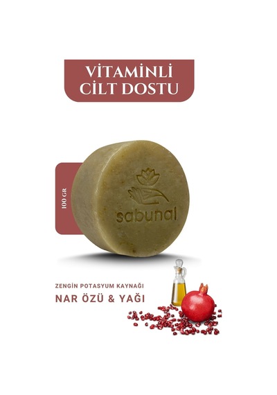 Sabunal Nar Sabunu 4 Adet - Cilt ve Saç Bakım Sabunu
