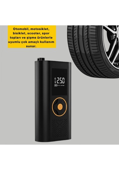 Otomatik Duran Dijital Hava Pompası Taşınabilir Lastik Şişirme Cihazı Ayarlanabilir Basınçlı