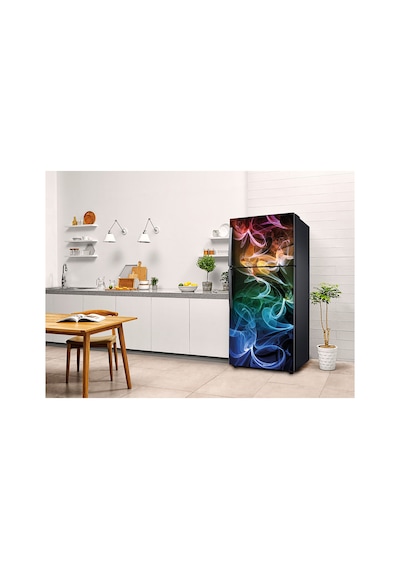 Renkli Duman Buzdolabı Kaplama Sticker Kendinden Yapışkanlı Folyo 75x200 Cm
