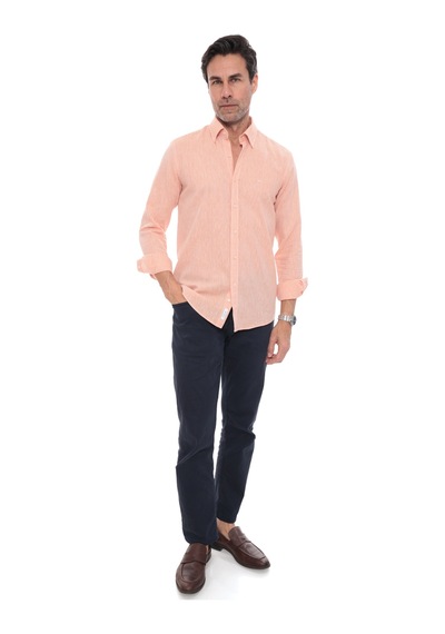 Slim Fit Uzun Kol Yaka Düğmeli Nefes Alan Keten Hediye Kutulu Erkek Gömlek Fs-004548 - Oranj-3235 Turuncu - Sarı Slim Fit Uzun Kol Yaka Düğmeli Nefes Alan Keten Hediye Kutulu Erkek Gömlek Fs-004548 - Oranj-3235 Turuncu - Sarı
