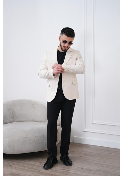 Dupont Classics Dupont Slim Fit Sivri Yaka 6 Drop Çift Yırtmaç Keten Blazer Ceket - Nefes Alabilen Hafif Erkek Ceket Sarı Dupont Classics Dupont Slim Fit Sivri Yaka 6 Drop Çift Yırtmaç Keten Blazer Ceket - Nefes Alabilen Hafif Erkek Ceket Sarı