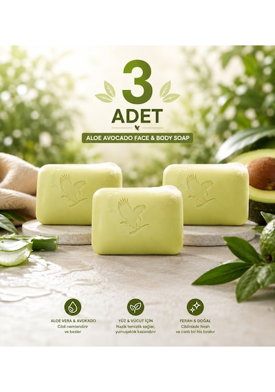 Forever Avocado Yüz ve Vücut Sabunu 142 G 3'lü