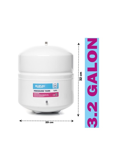 Suzukı Technology, 12 Litre 3.2 Galon Metal Su Arıtma Tankı