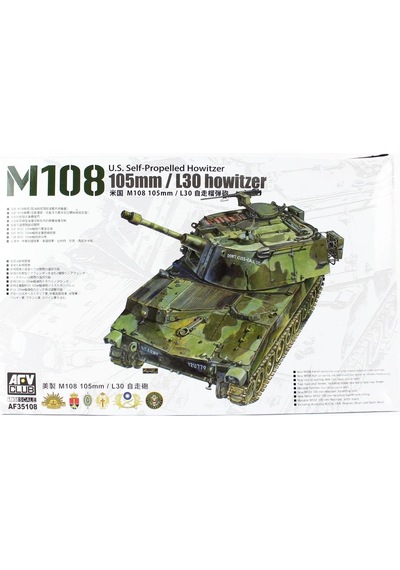 Afv Club Af35108 1/35 Ölçek, M108 105mm Kundağı Motorlu Tankı, Plastik Model Kiti-51339