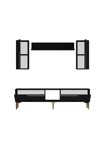 Tvr1502ag Meyra Tv Ünitesi Takımı Antrasit-gold 150cm Antrasit - Altın