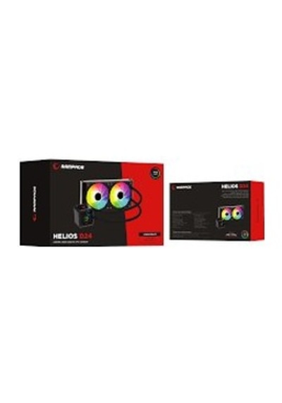 Rampage HelApple Uyumlu iOS D24 Siyah 12cm Fan Sıcaklık Göstergeli Intel Lga1700/amd Am5 Argb 240mm Sıvı Soğutmal
