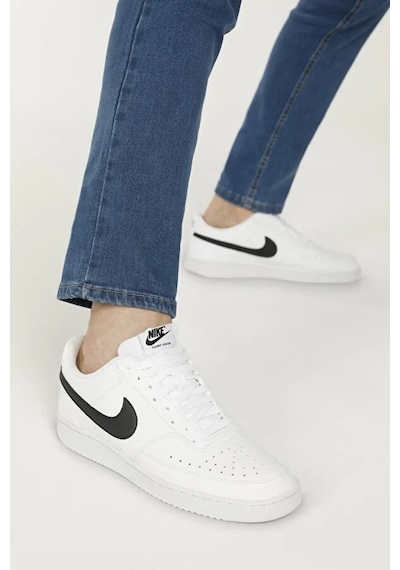 Nike Court Vısıon Lo Nn Erkek Sneaker Beyaz Siyah Beyaz Siyah