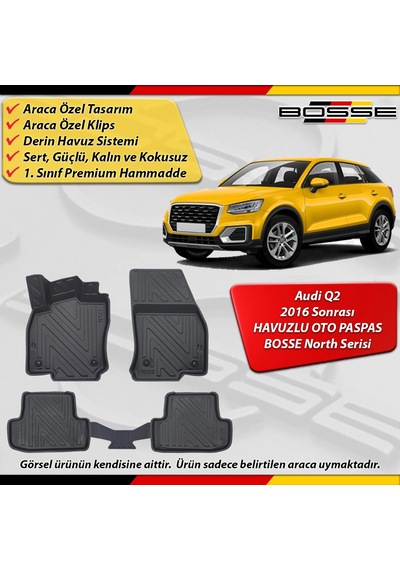 Audi Q2 Paspas Araca Özel 2016 2025 Arası Derin Havuzlu Bosse North Serisi