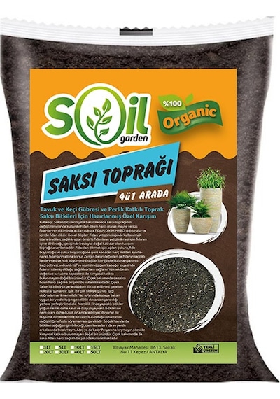 Soil Garden Torf Saksı Toprağı 4 `ü 1 Arada 10 L