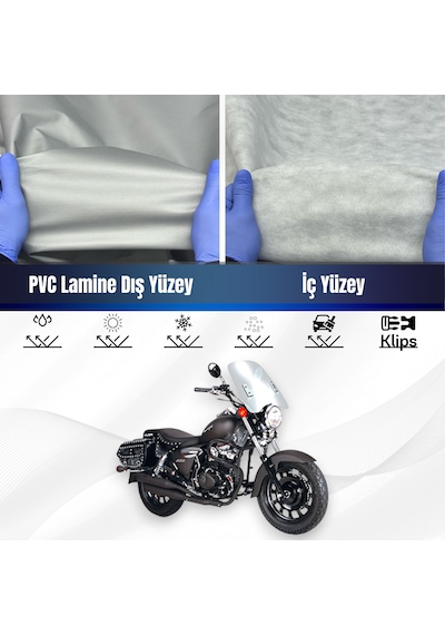 Kuba Superlight 125 Su Geçirmez Motosiklet Brandası Motor Branda