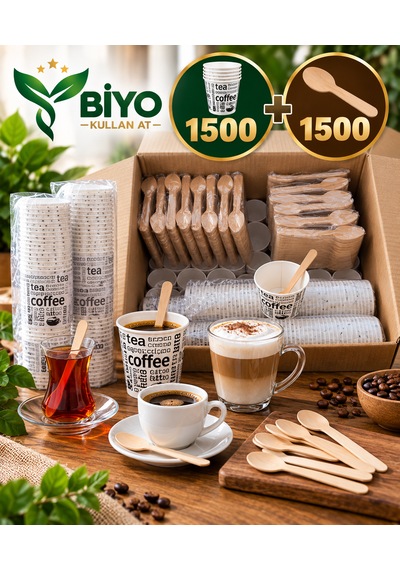 Karton Bardak 1500 Adet Çay Kaşık 1500 Adet Diğer