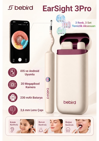 Bebird Earsight 3 Pro Hd Kameralı Akıllı Kulak Temizleme Cihazı