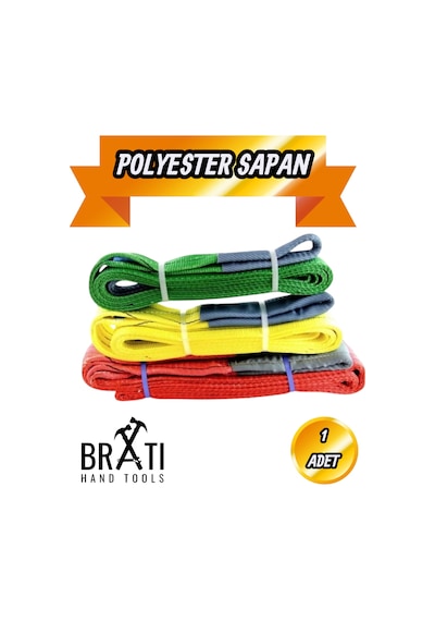 Sapan Polyester Spanzet 2 Ton 2 Metre Su Yeşili Sağlam Yük Kaldırma Taşıma İndirme Halat