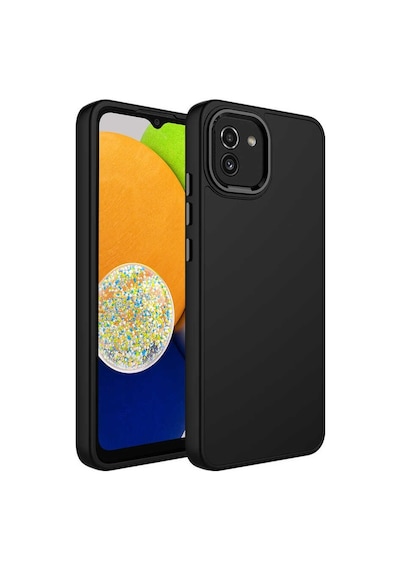 Samsung Galaxy Uyumlu A03 Kılıf Metal Çerçeve Lansman Silikon Kapak