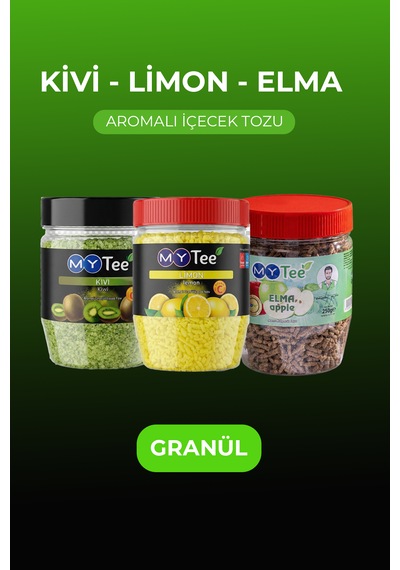 Mytee 3'lü Limon - Kivi - Elma Aromalı Granül İçecek Tozu 3 X 250gr 750 G