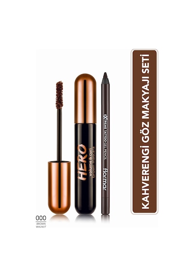 Flormar Doğal Görünümlü Kahverengi Maskara & Göz Kalemi 2'li Set SET220