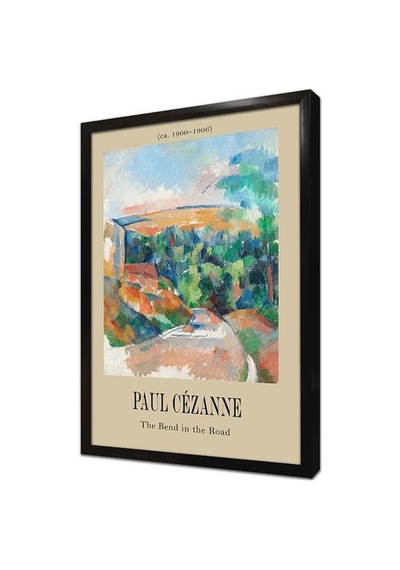 Paul Cezzane Eserleri Üçlü Çerçeveli Mdf Tablo Seti-174298